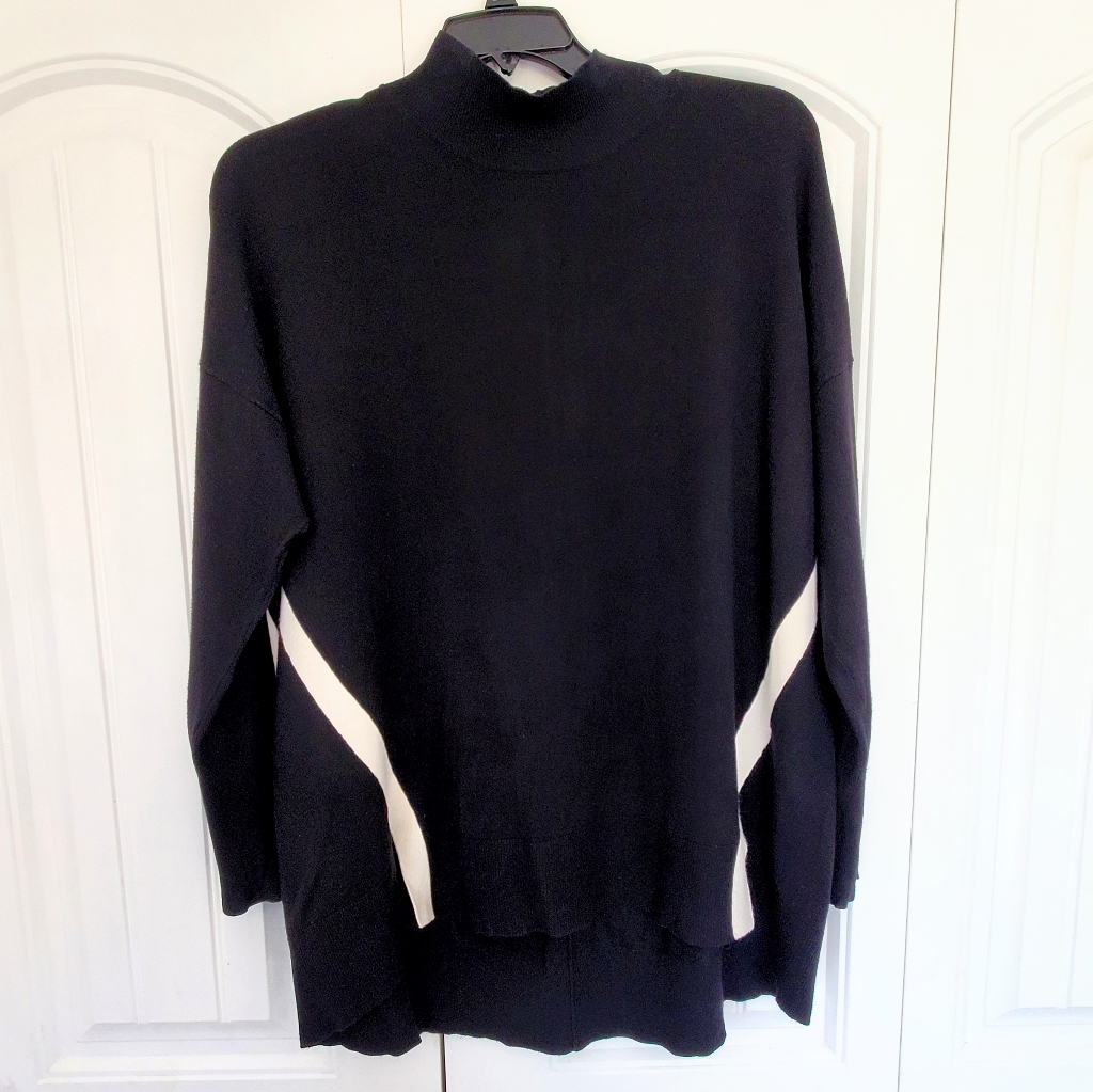 Lb Mockneck Longsleeve Black Knit Sweater 18/20